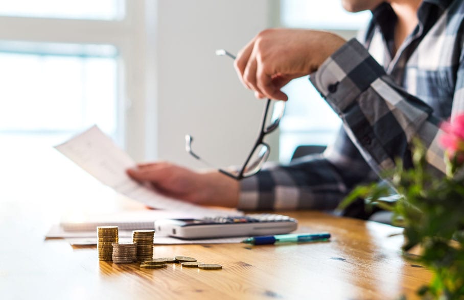 Man learning the basics of bankruptcy